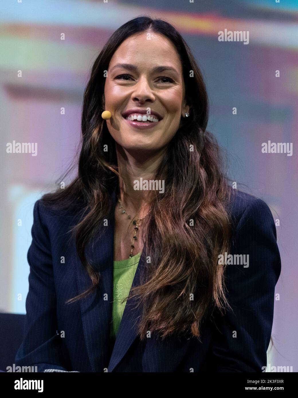 Munich, Germany. 26th Sep, 2022. Ana Ivanovic, former tennis player, is on  stage at the company founder and investor meeting Bits & Pretzels. At Bits  & Pretzels, successful founders talk about their