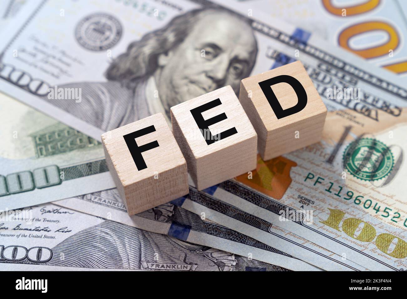 The Federal Reserve to control interest rates. Stock Photo