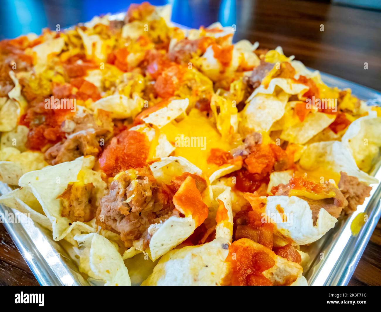 Close up shot of Mexican style taco at Los Angeles, California Stock Photo