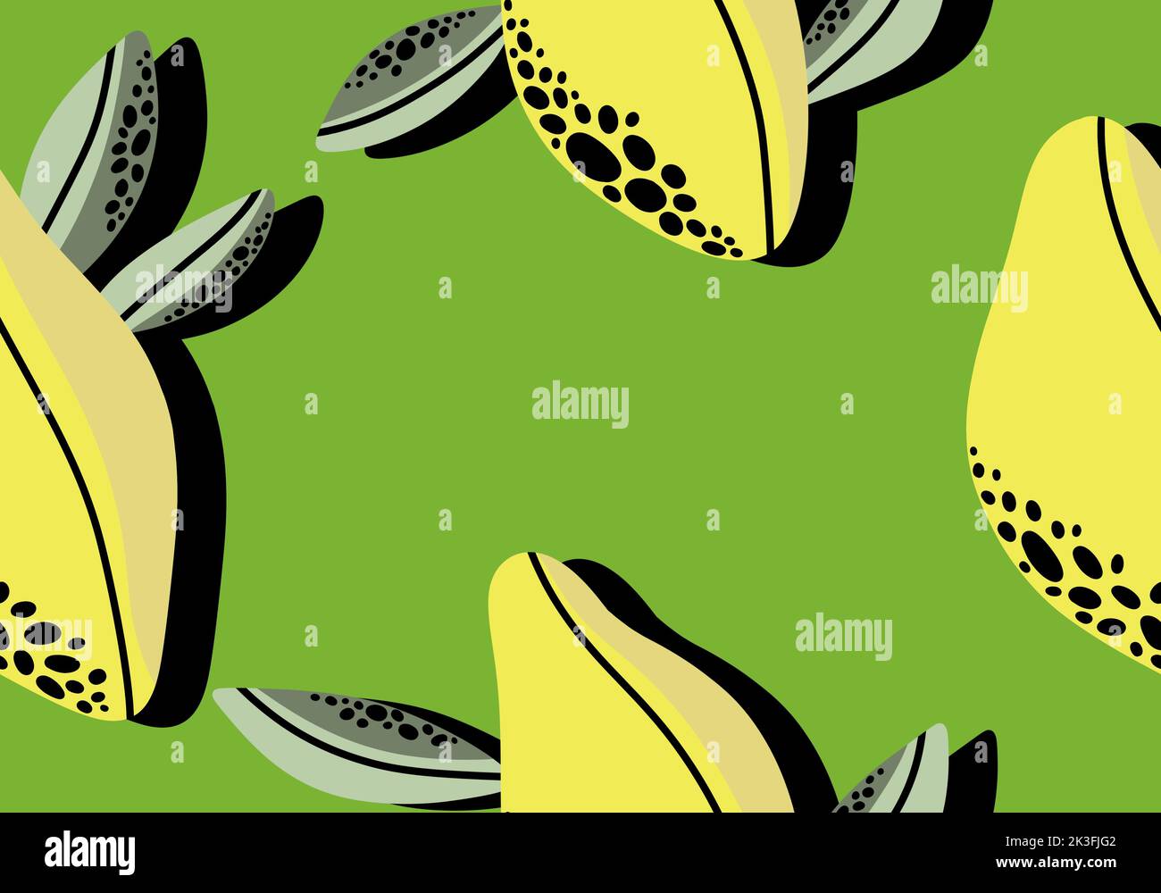 Summer fruit seamless doodle cartoon polka dots lemon pattern for ...