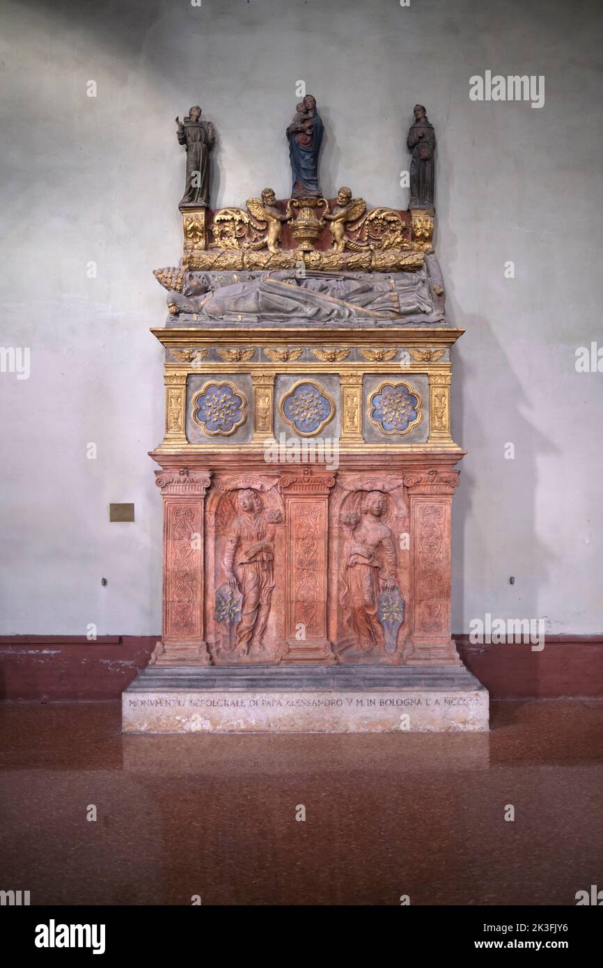 Interior Decor in the Basilica di San Francesco Bologna Italy Stock Photo