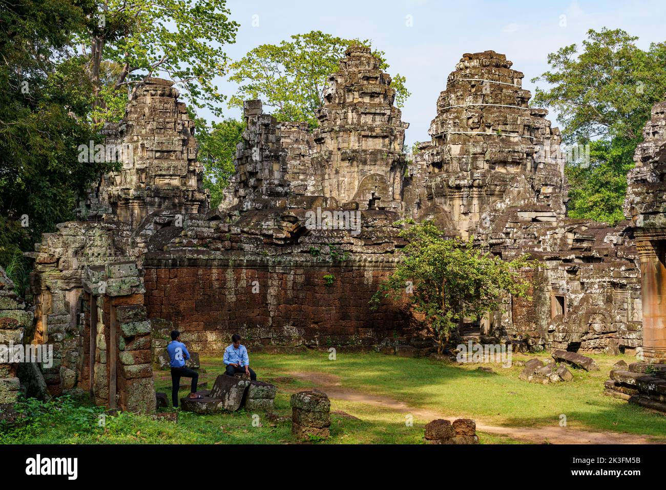 Cambodia. Siem Reap Province. The archaeological park of Angkor. The old ruins of Banteay Kdei Temple Stock Photo
