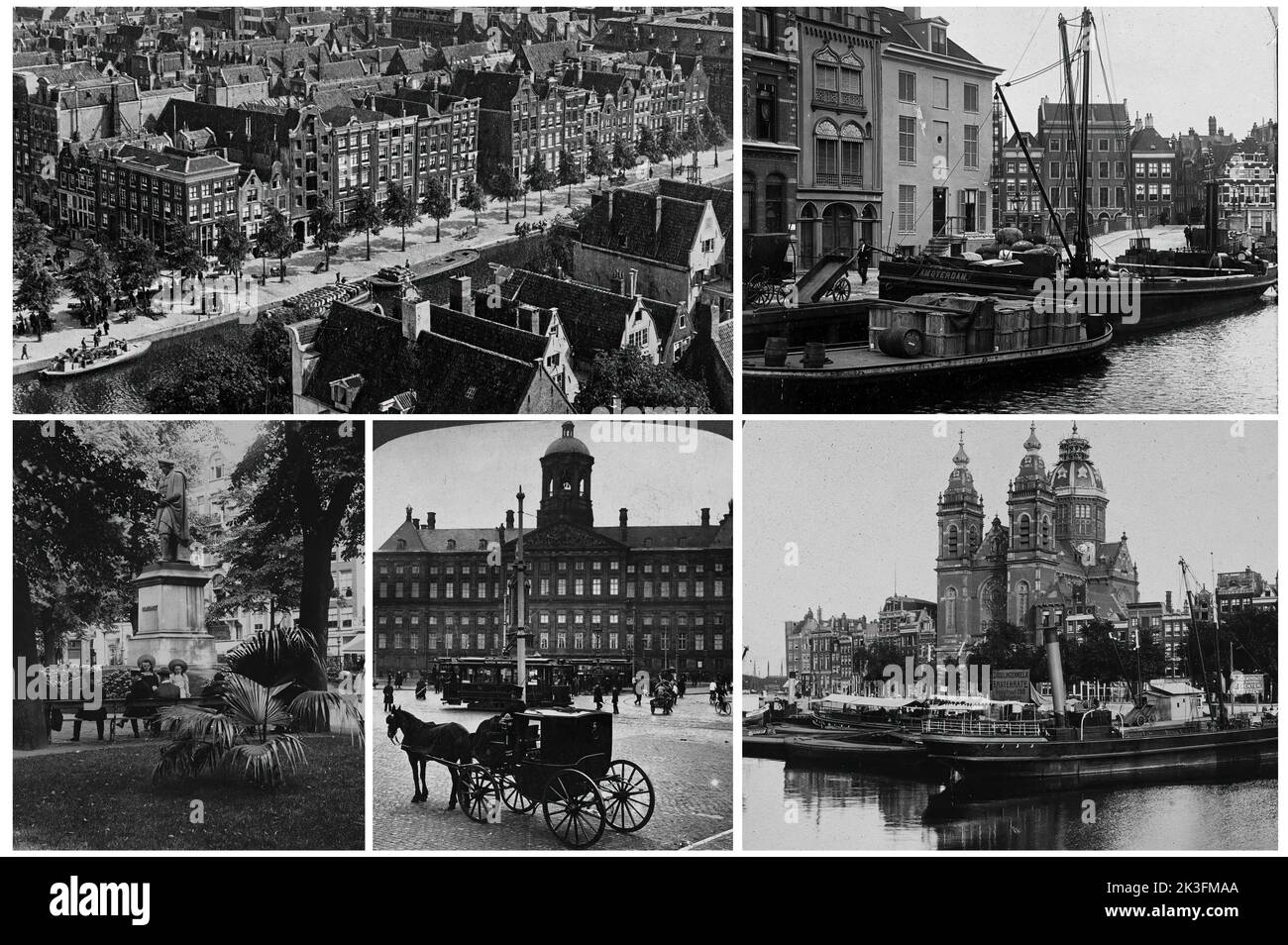 Amsterdam (Holland) in the late 1800s and early 1900s Stock Photo