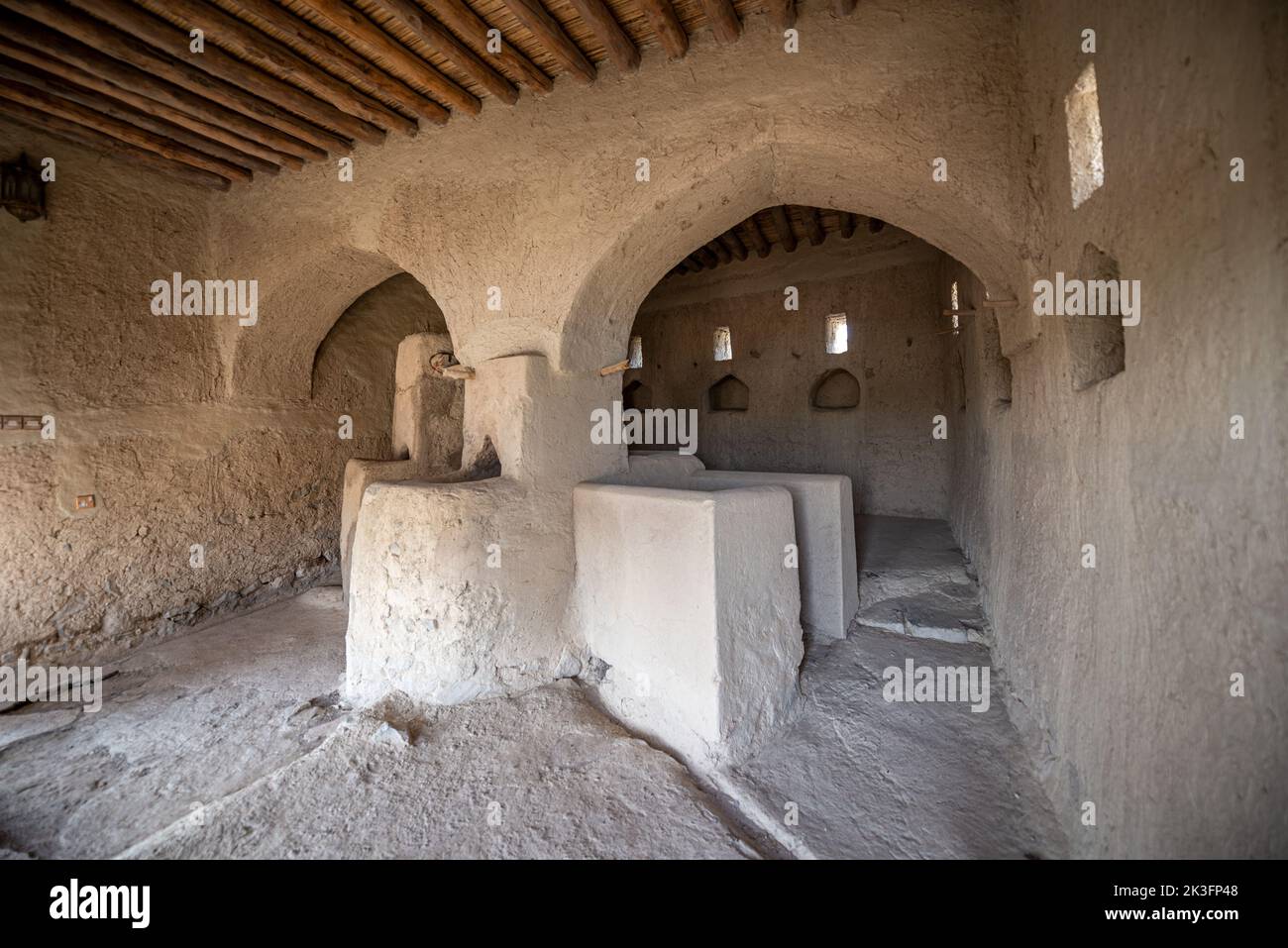 Interiors of Bahla Fort Citadel, Oman Stock Photo