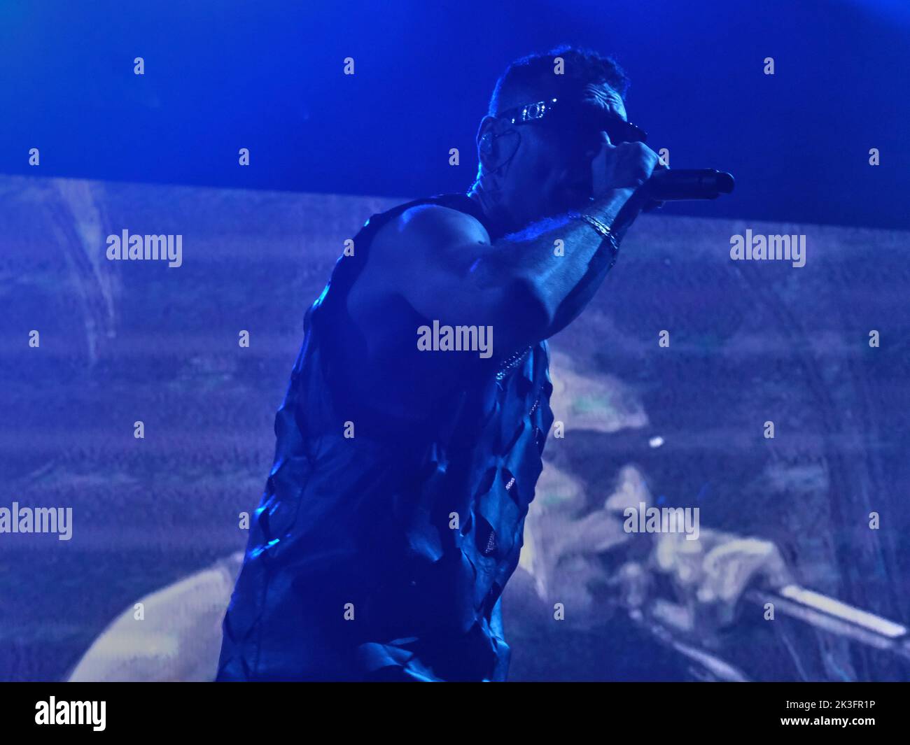 Arena, Verona, Italy, September 25, 2022, Marracash during Marracash "IN PERSONA TOUR" - Italian singer Music Concert Stock Photo