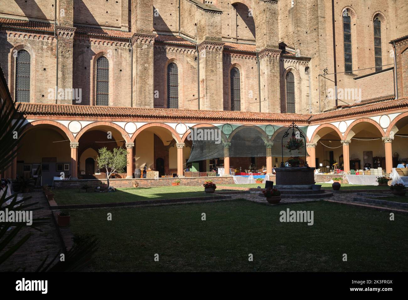 Flea Market in the Cloister of Basilica di San Francesco Bologna Italy