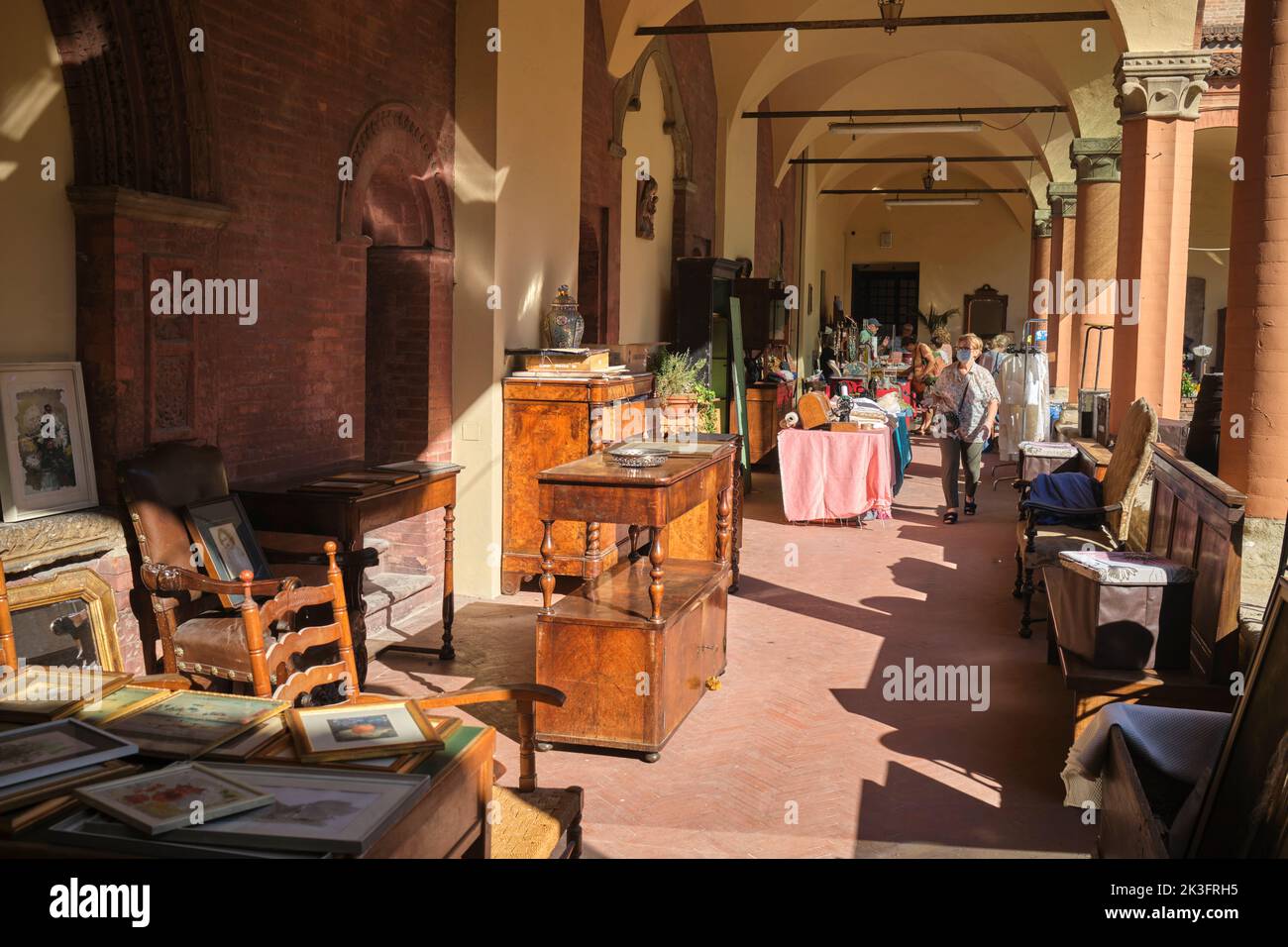 Flea Market in the Cloister of Basilica di San Francesco Bologna Italy
