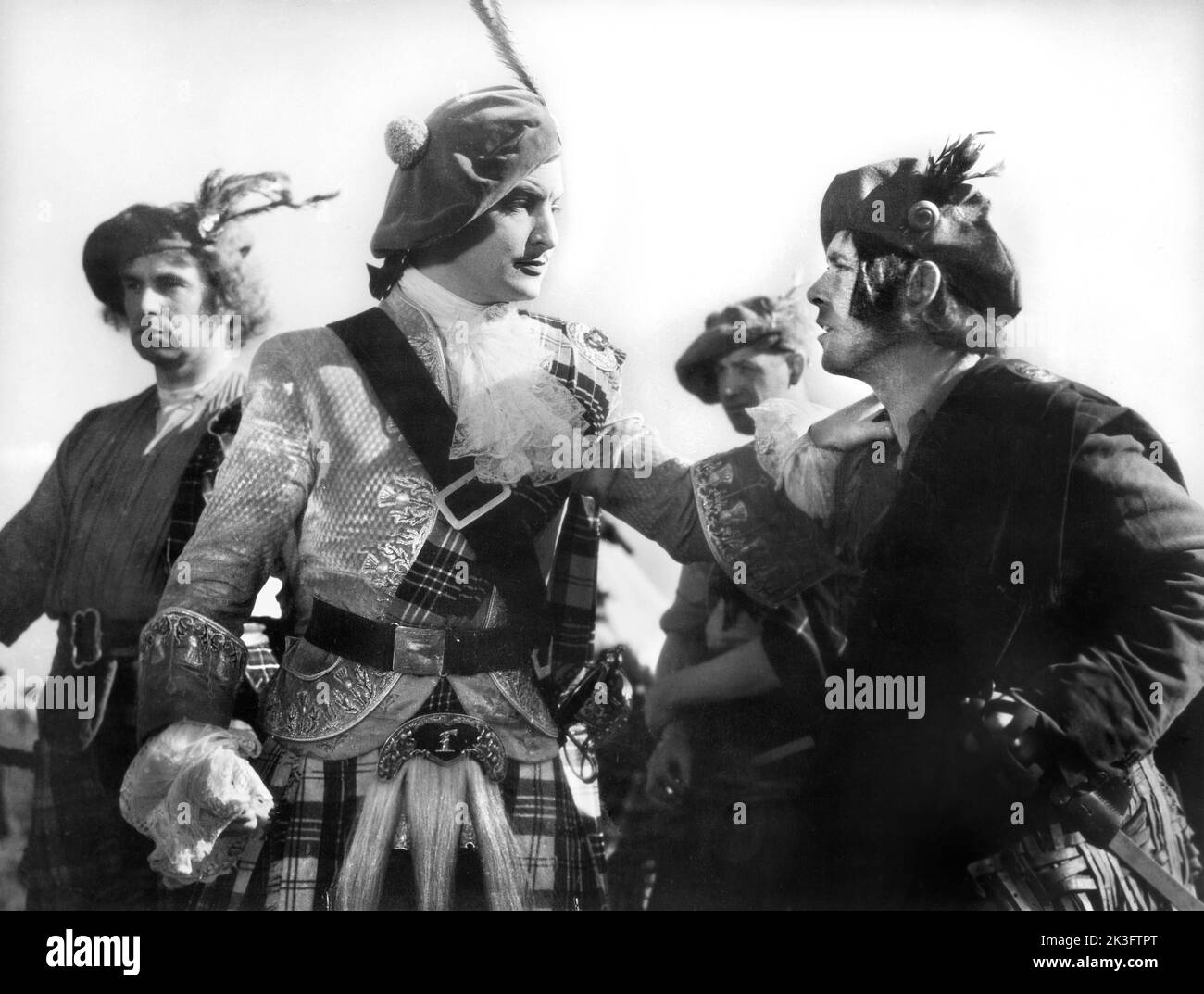 Robert Donat (center-left),on-set of the British Film, 'the Ghost Goes West', United Artists, 1935 Stock Photo