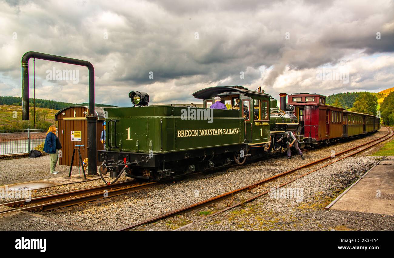 The SantaTeresa on The Brecon Mountain Railway Stock Photo