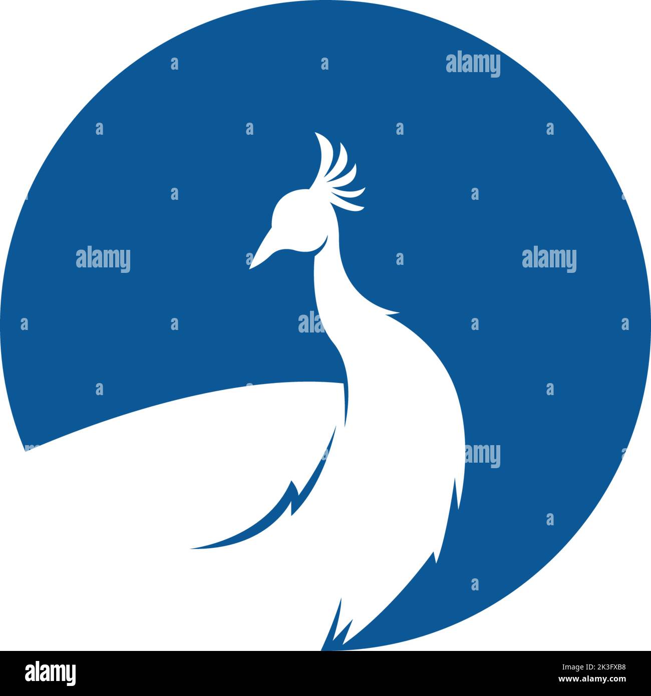 Peacock icon logo illustration design template Stock Vector