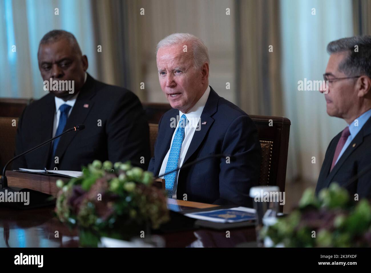 United States President Joe Biden delivers remarks at the third meeting ...