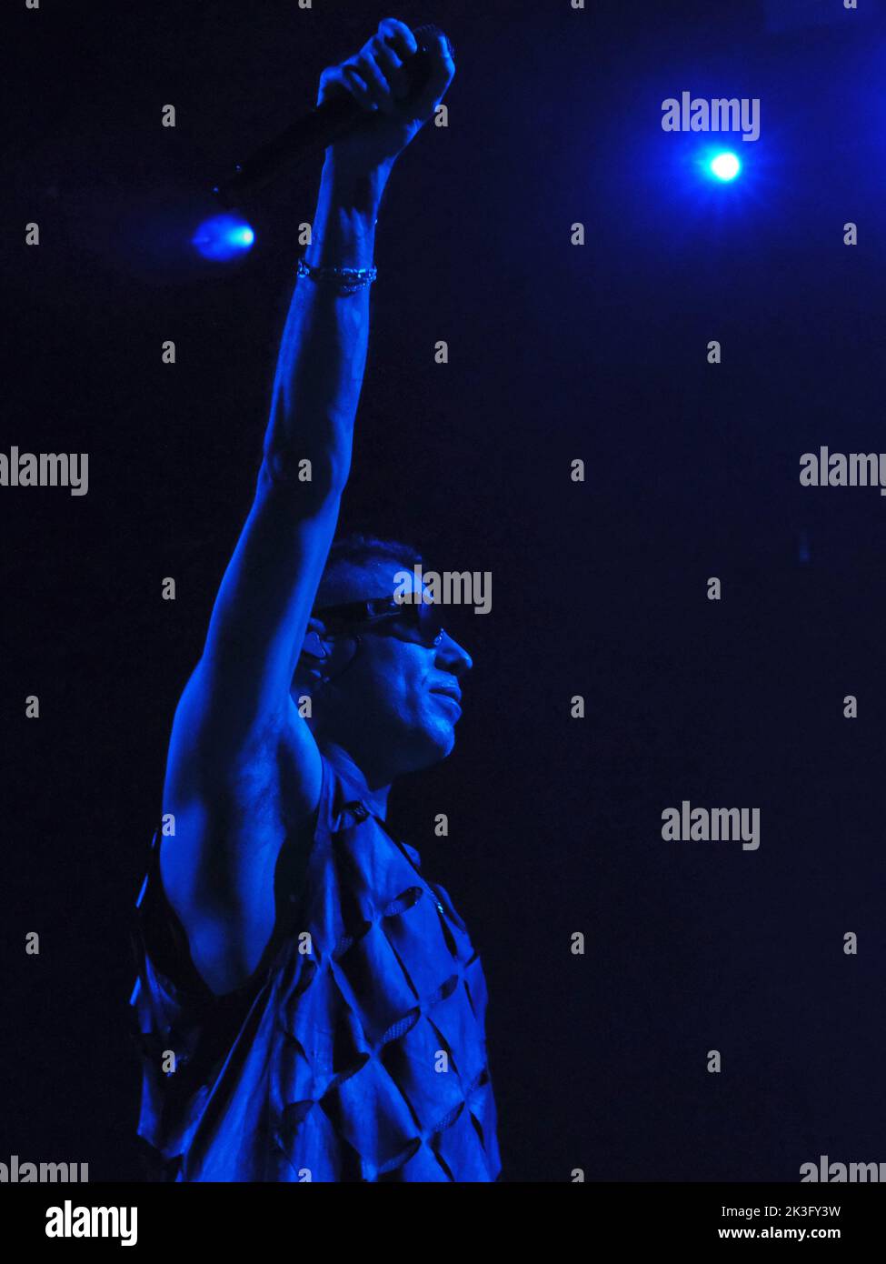 Verona, Italy. 25th Sep, 2022. Marracash during Marracash 'IN PERSONA TOUR', Italian singer Music Concert in Verona, Italy, September 25 2022 Credit: Independent Photo Agency/Alamy Live News Stock Photo