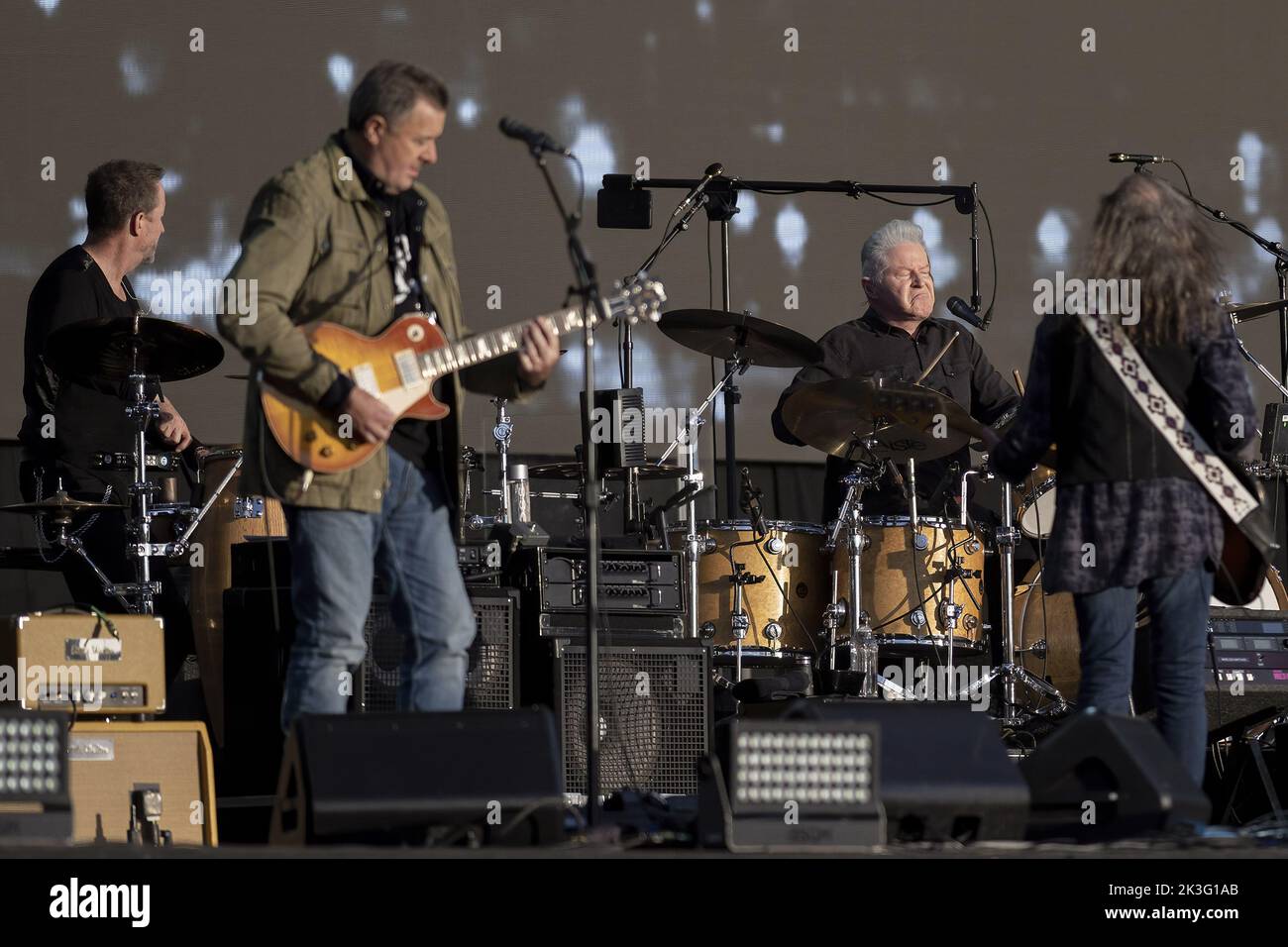 LONDON, ENGLAND: The Eagles headline the Great Oak Stage at the British Summertime Festival in Hyde Park to celebrate their 50th anniversary. Featuring: Vince Gill, Don Henley, Timothy B Schmit, Scott Crago Where: London, United Kingdom When: 26 Jun 2022 Credit: Neil Lupin/WENN Stock Photo