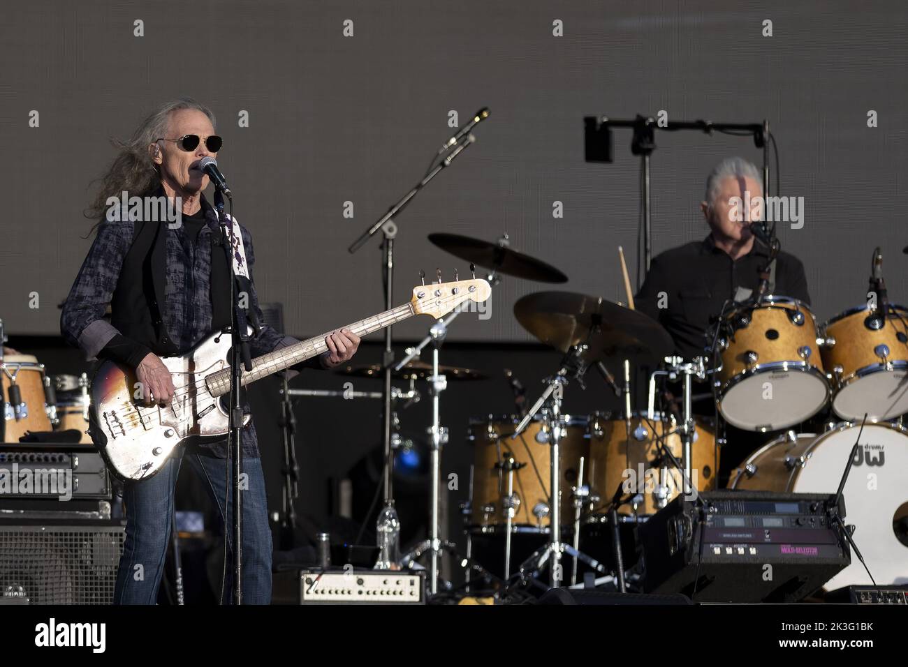 LONDON, ENGLAND: The Eagles headline the Great Oak Stage at the British Summertime Festival in Hyde Park to celebrate their 50th anniversary. Featuring: Timothy B Schmit, Don Henley Where: London, United Kingdom When: 26 Jun 2022 Credit: Neil Lupin/WENN Stock Photo