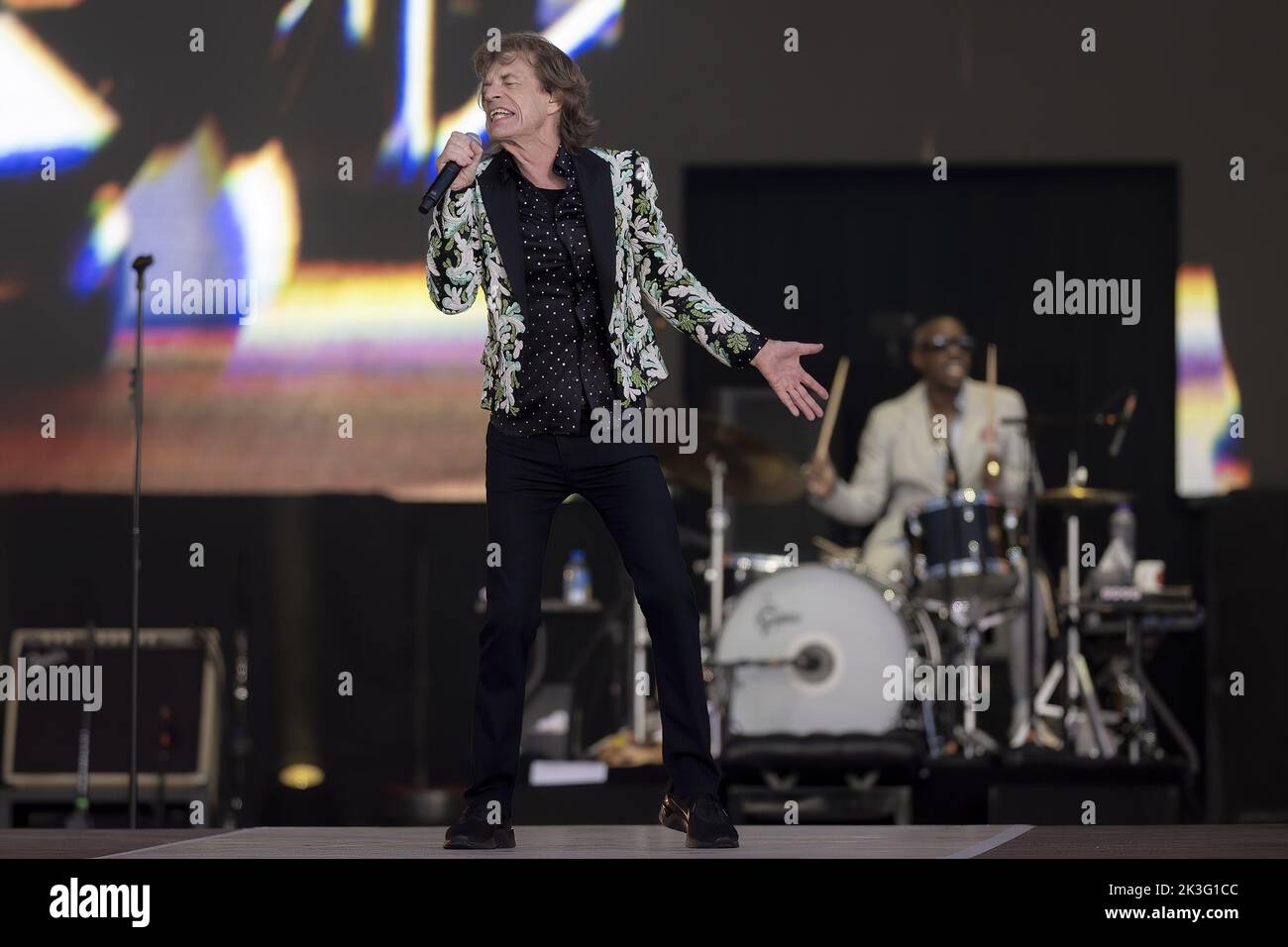 LONDON, ENGLAND: The Rolling Stones perform on the Great Oak Stage at the British Summer Time Festival in Hyde Park. Featuring: Mick Jagger, Steve Jordan Where: London, United Kingdom When: 25 Jun 2022 Credit: Neil Lupin/WENN Stock Photo