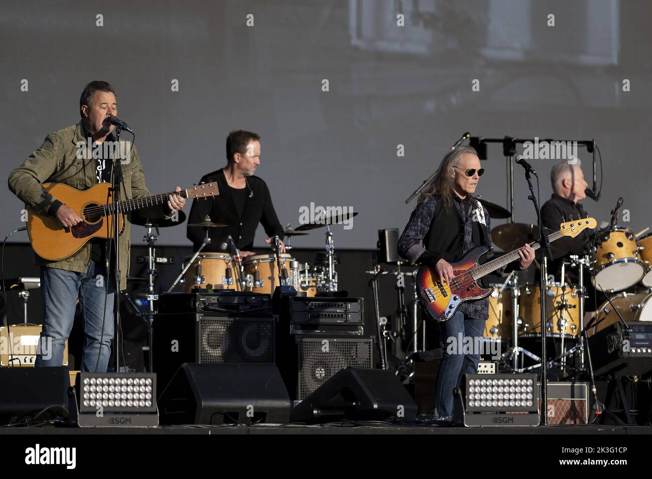 LONDON, ENGLAND: The Eagles headline the Great Oak Stage at the British Summertime Festival in Hyde Park to celebrate their 50th anniversary. Featuring: Vince Gill, Scott Crago, Timothy B Schmit, Don Henley Where: London, United Kingdom When: 26 Jun 2022 Credit: Neil Lupin/WENN Stock Photo