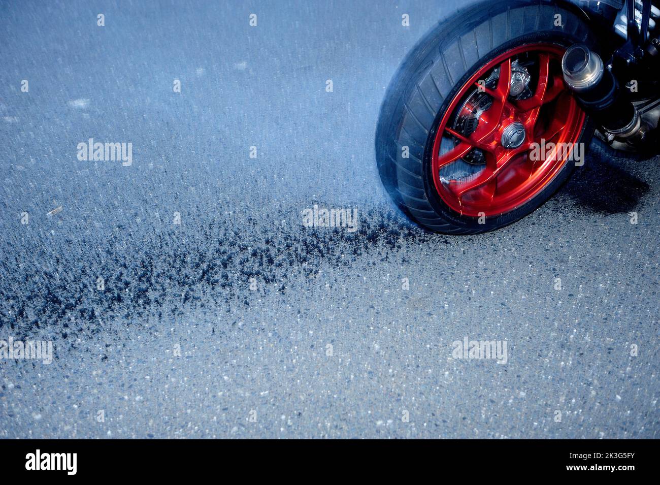 motorcycle, bravado, madness on the road, ride, transport, rubber, road, no limit, wheel tire, tire wear, Stock Photo