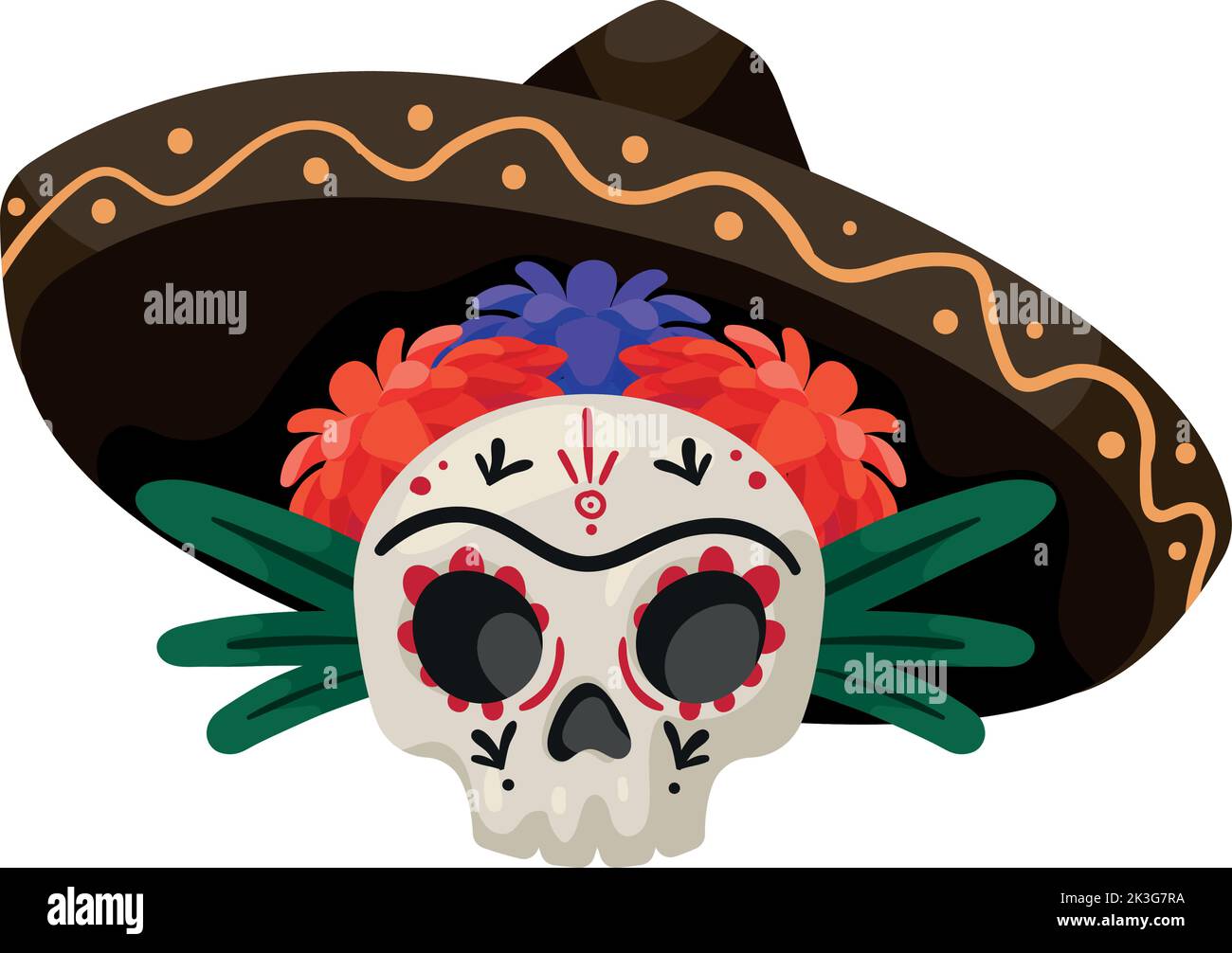 mexican mariachi skull Stock Vector Image &amp; Art - Alamy