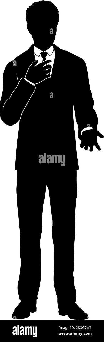 Business People Man Silhouette Businessman Stock Vector
