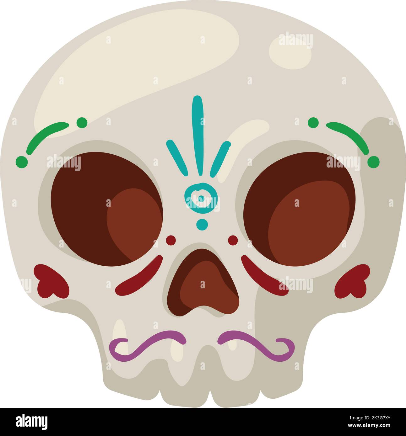 mexican skull with mustache Stock Vector Image & Art - Alamy