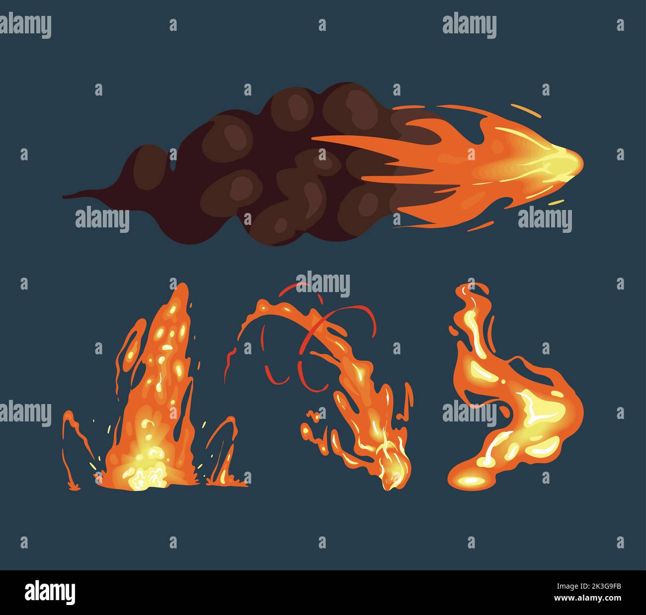 four fires flames icons Stock Vector Image & Art - Alamy