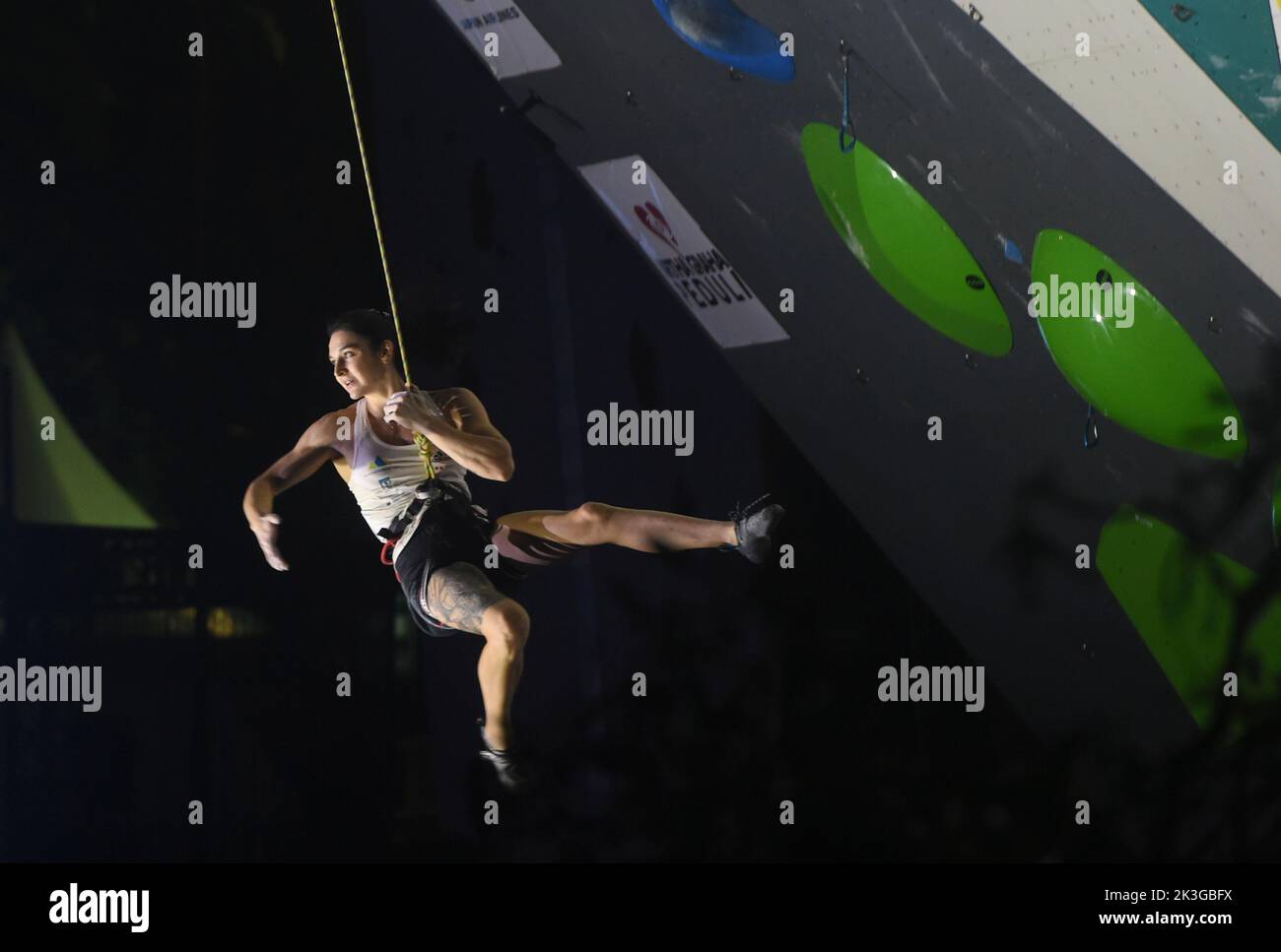 Jakarta, Indonesia. 26th Sep, 2022. Mia Krampl of Slovenia reacts