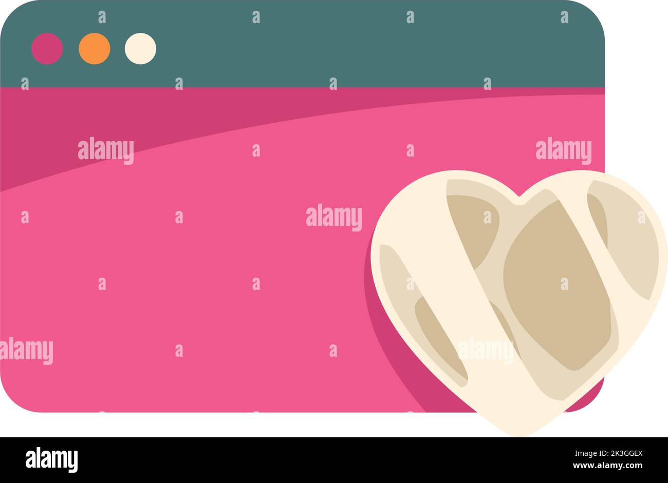 webpage with heart glassmorphism Stock Vector Image & Art - Alamy