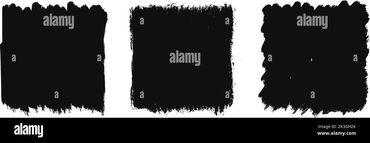 Grunge square template backgrounds. Hand drawn rectangular shapes