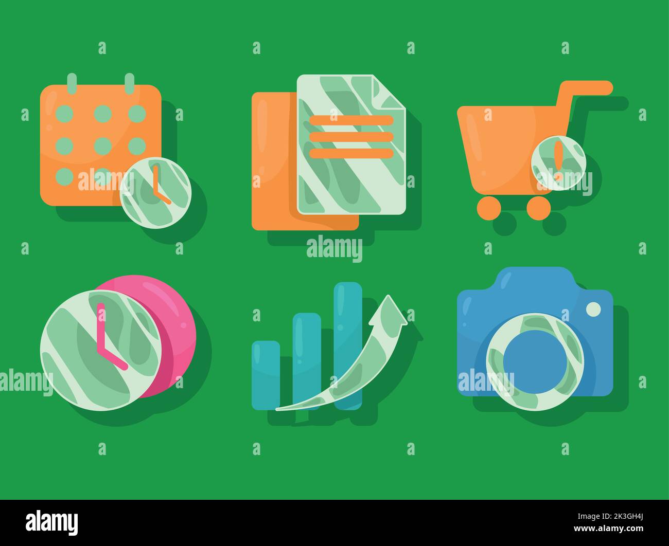icons glassmorphism style Stock Vector Image & Art - Alamy