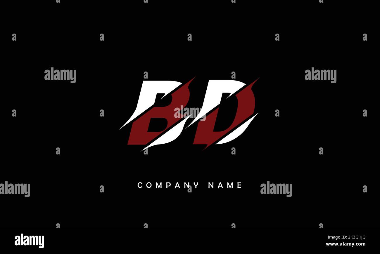 BD, DB Abstract Letters Logo Monogram Stock Vector