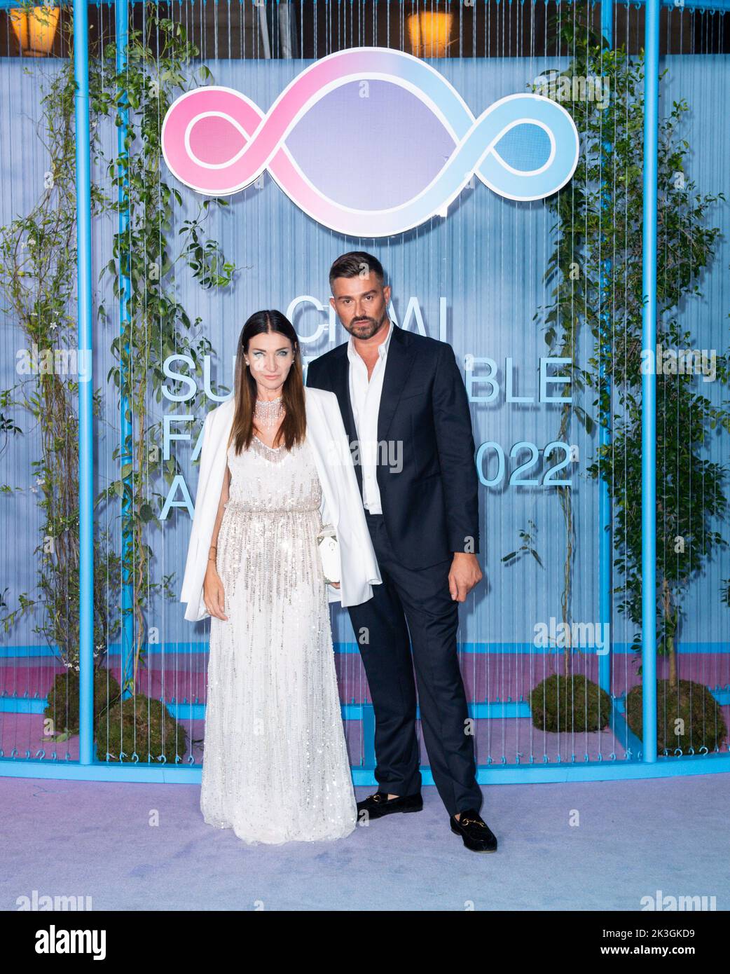 Elisabetta Franchi Filippo Zagagnoni Milan Fashion Week Women S S 2023 5Th Edition Cnmi Sustainable Fashion Awards Backdrop part 3 La Scala Theatre Milan Italy 25th September 2022 SGPItalia id 128138