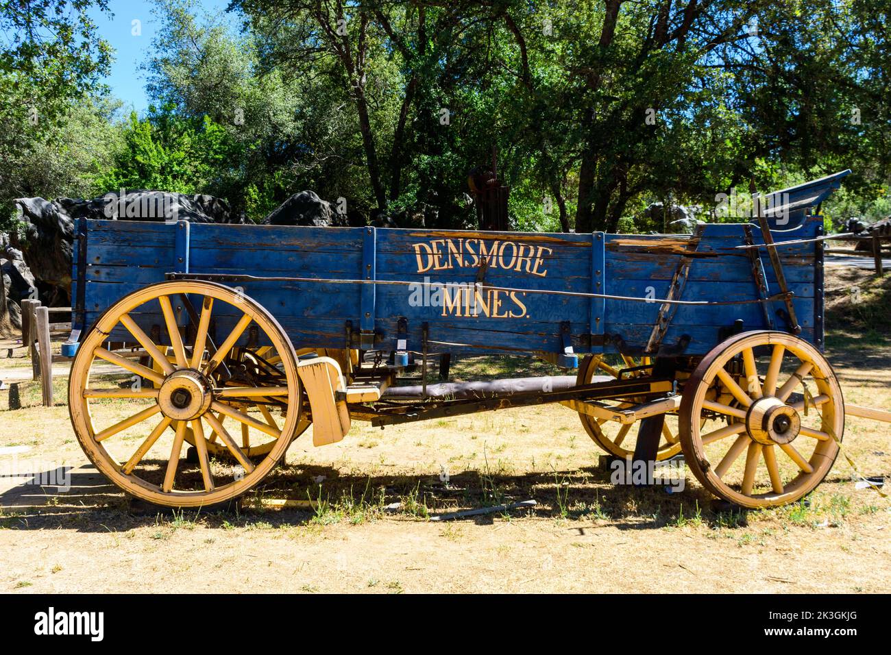 Densmore Mines horsedrawn wagon in Columbia State Historic Park