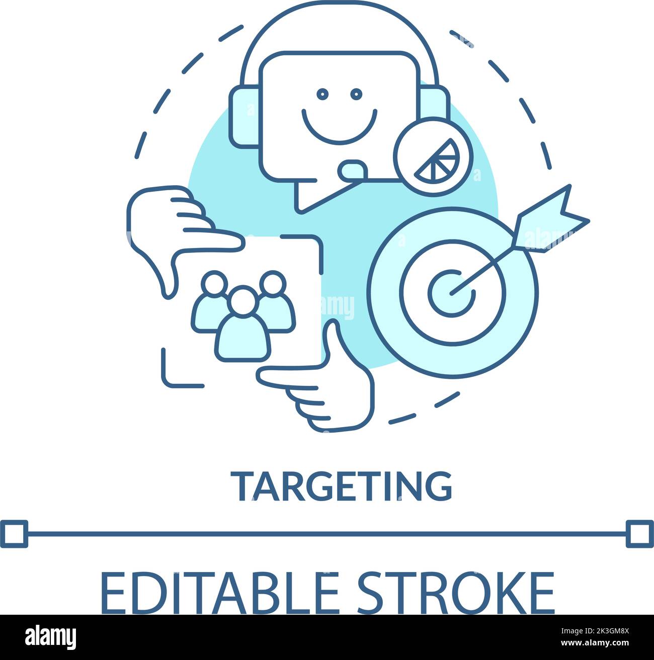 Targeting turquoise concept icon Stock Vector Image & Art - Alamy