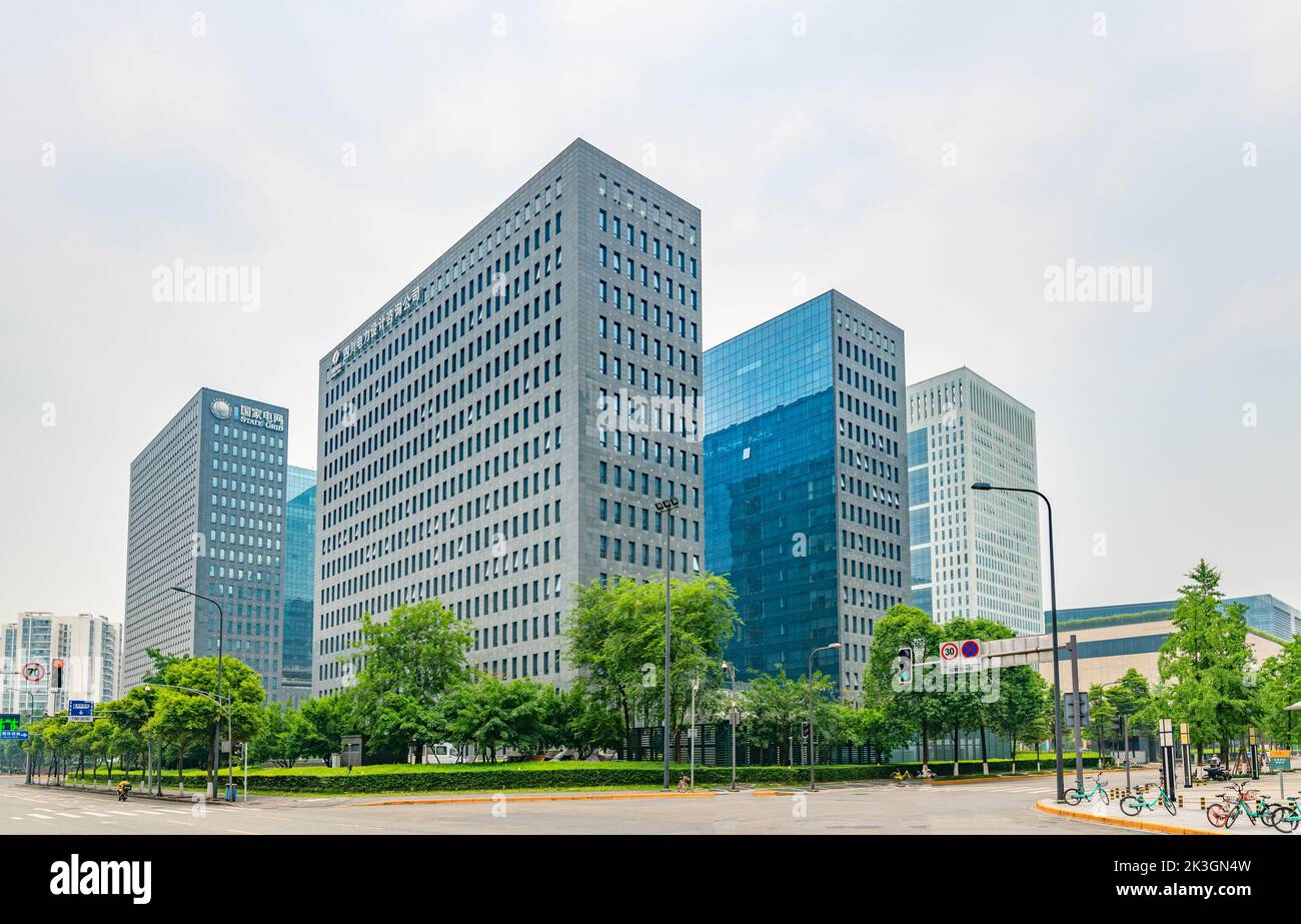 Street Scenery of Chengdu, Sichuan Province, China Stock Photo