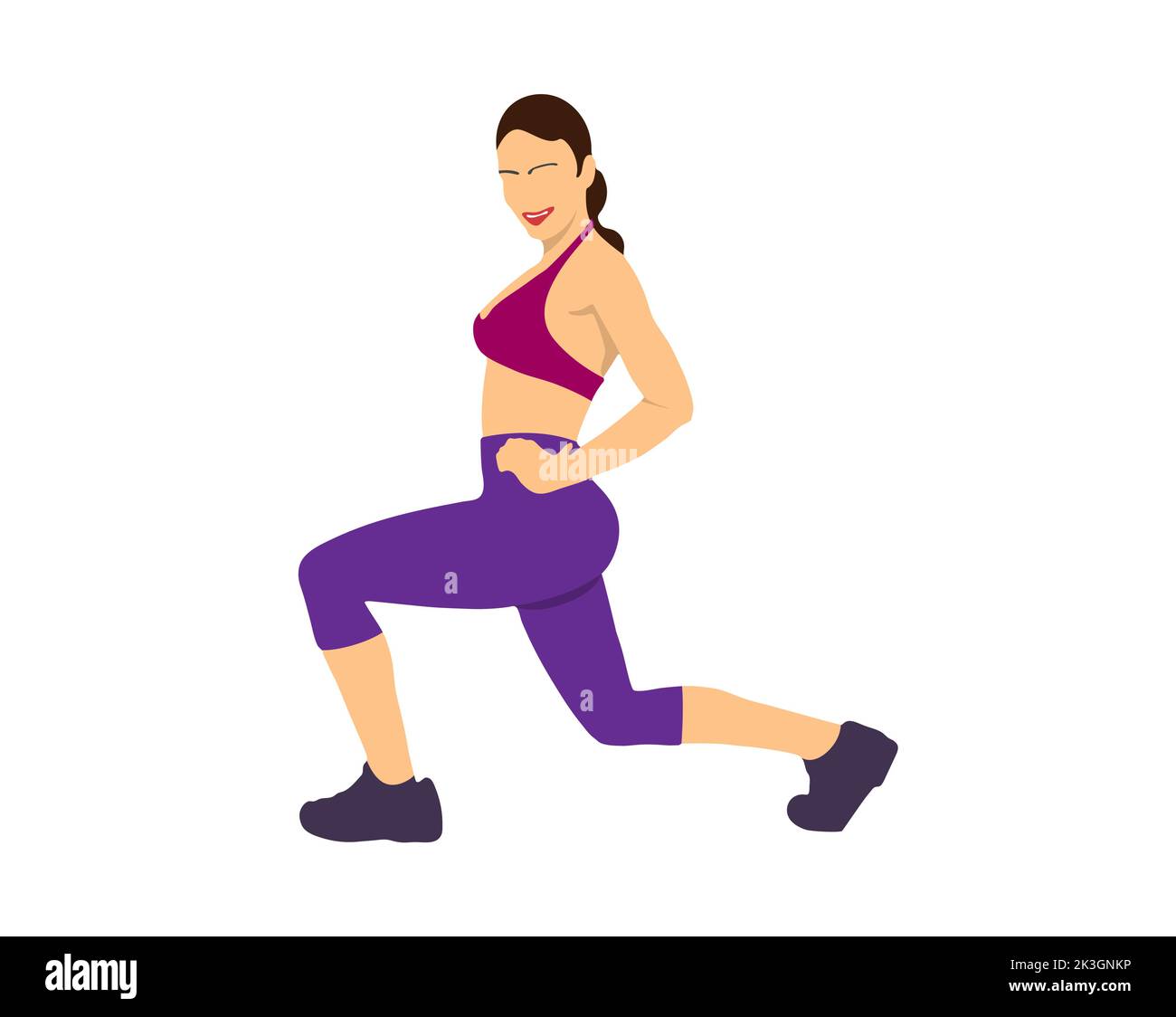 Color illustration of an abstract athlete. Vector illustration for ...