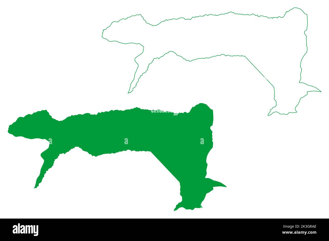 Sao Benedito municipality (Ceará state, Municipalities of Brazil, Federative Republic of Brazil) map vector illustration, scribble sketch Sao Benedito Stock Vector