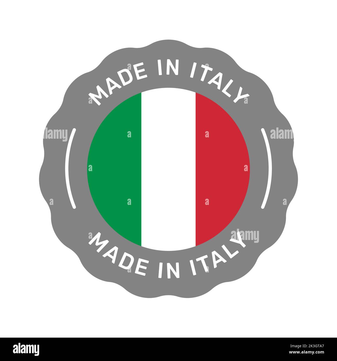 Made In Italy Vector Logo With Italian Flag Stock Illustration