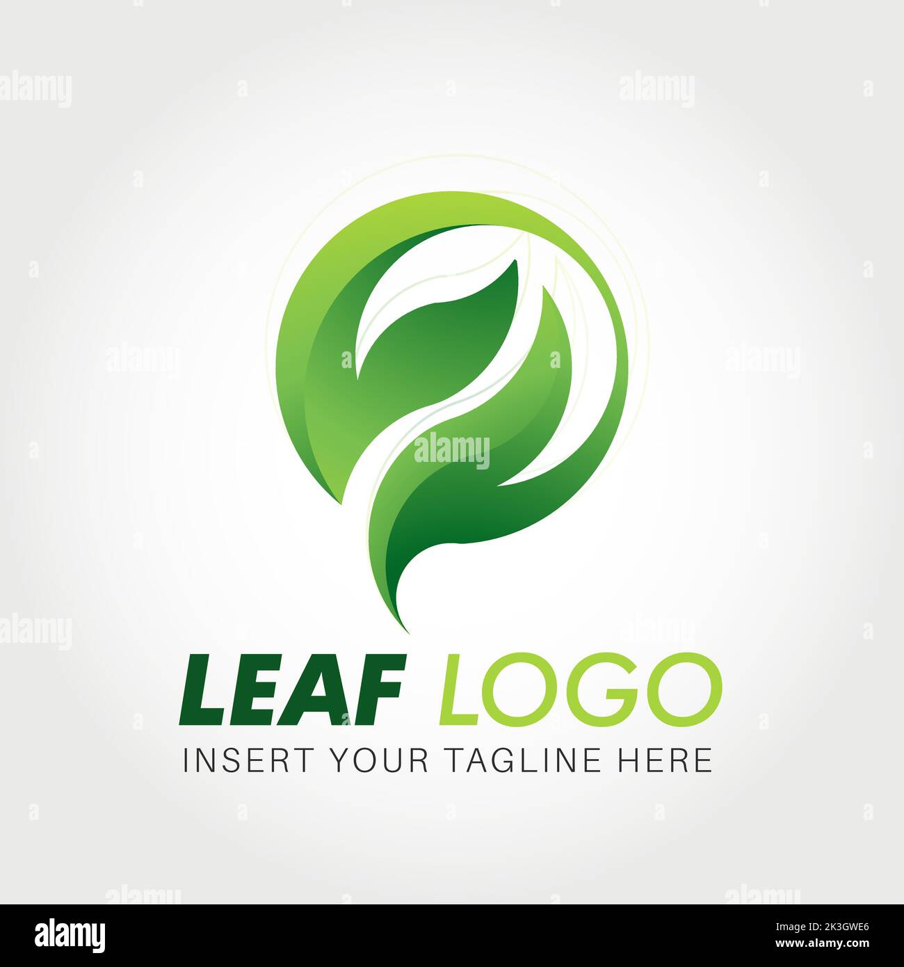 logo symbol leaf template design gradient color Stock Vector Image ...