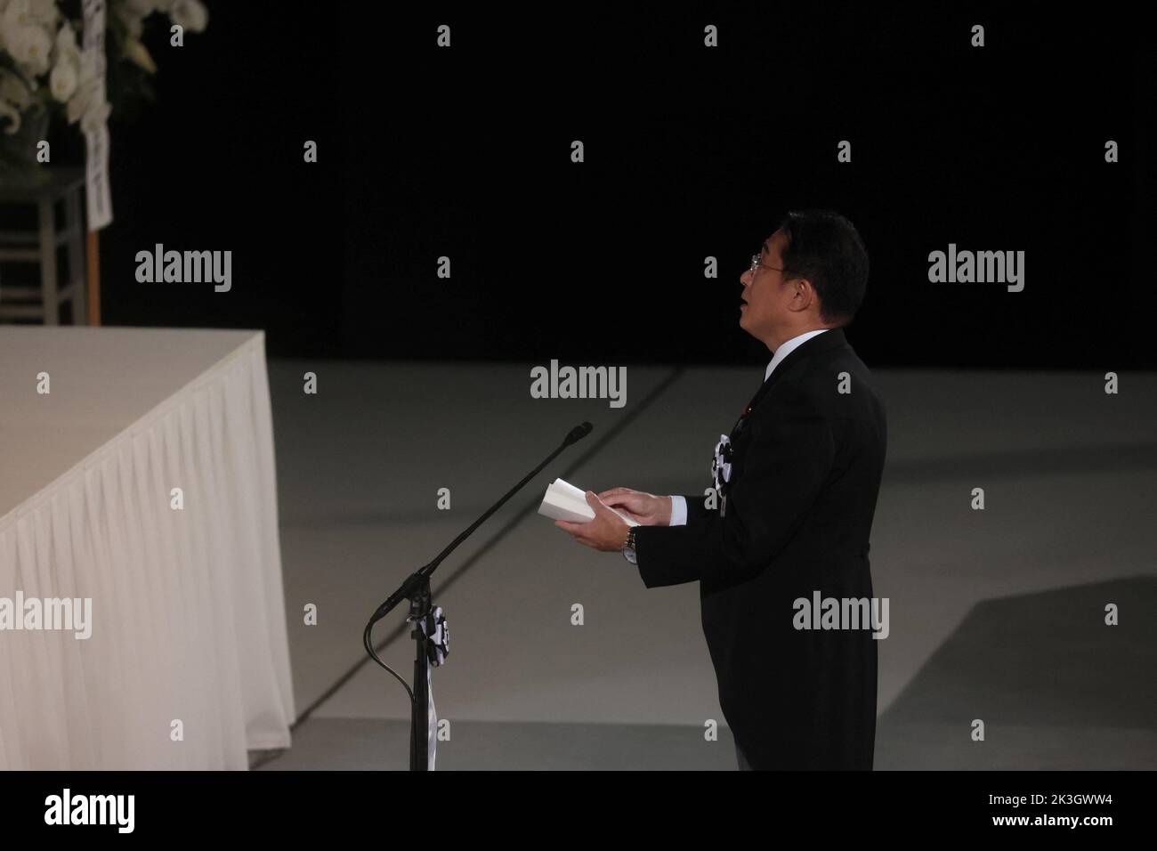 Japan's Prime Minister Fumio Kishida attends the state funeral for slain former Prime Minister Shinzo Abe in Tokyo, Japan September 27, 2022. REUTERS/Leah Millis/Pool Stock Photo