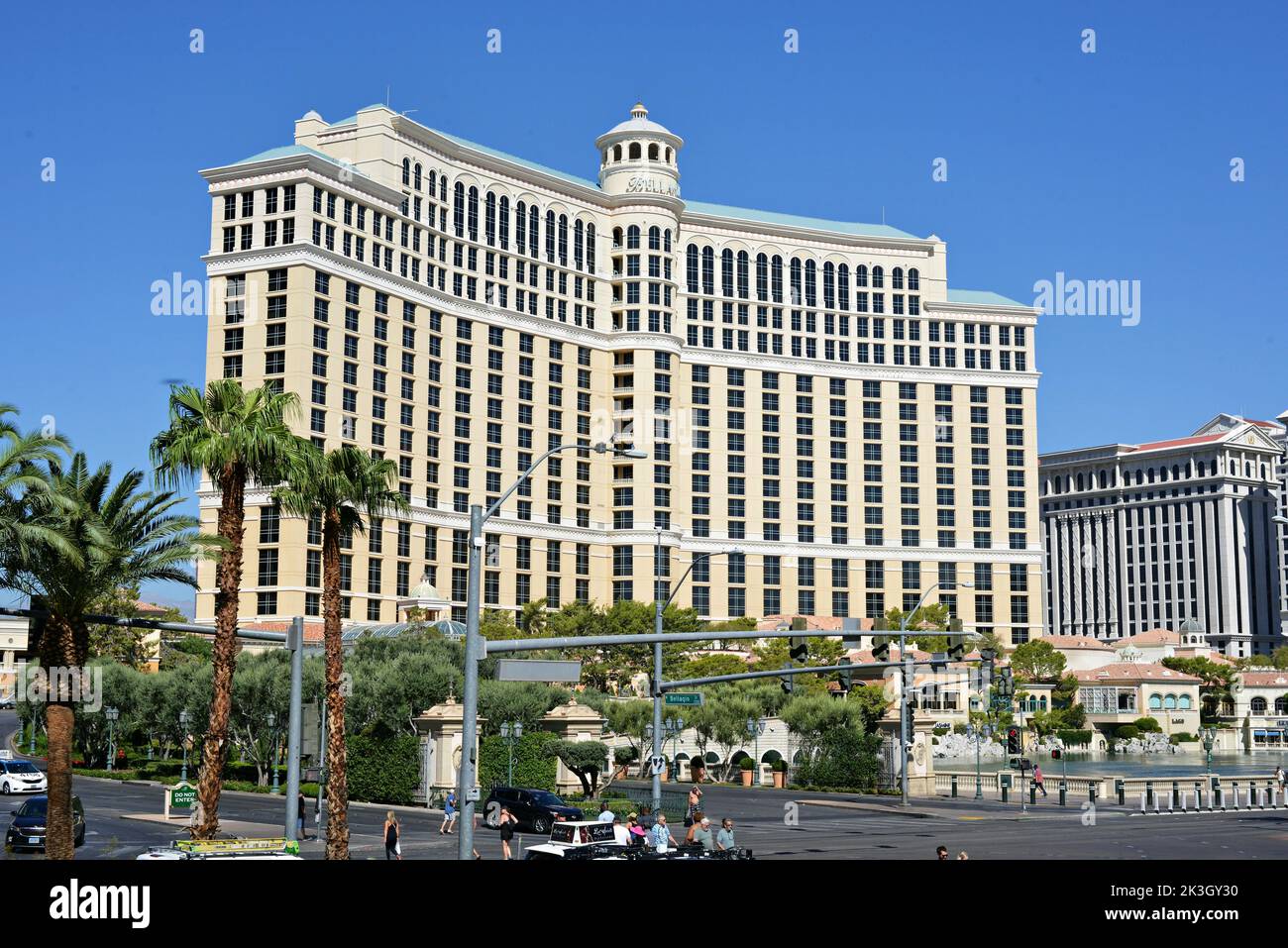 Bellagio Hotel located on the Las Vegas Strip,Nevada,USA Stock Photo