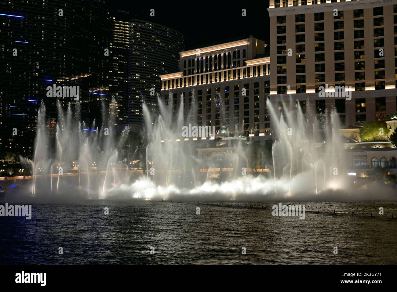 Fountains of the Bellagio hotel located on the Las Vegas Strip,Nevada