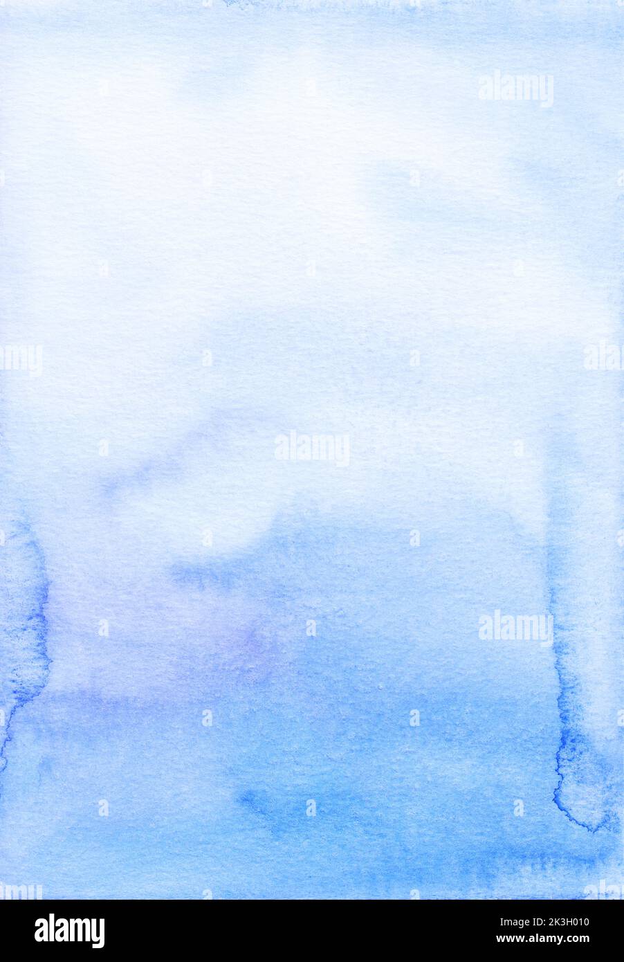 Watercolor blue ombre background hand painted. Aquarelle sky blue texture Stock Photo Alamy