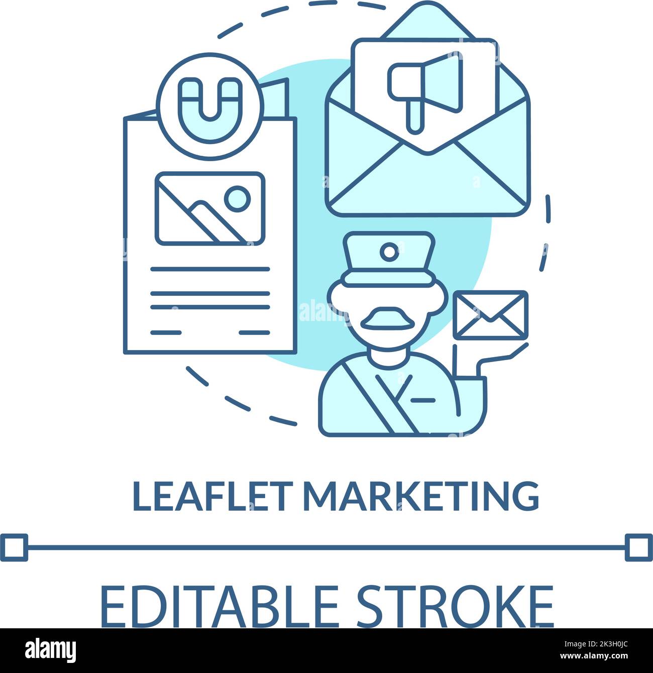 Leaflet marketing turquoise concept icon Stock Vector Image & Art - Alamy
