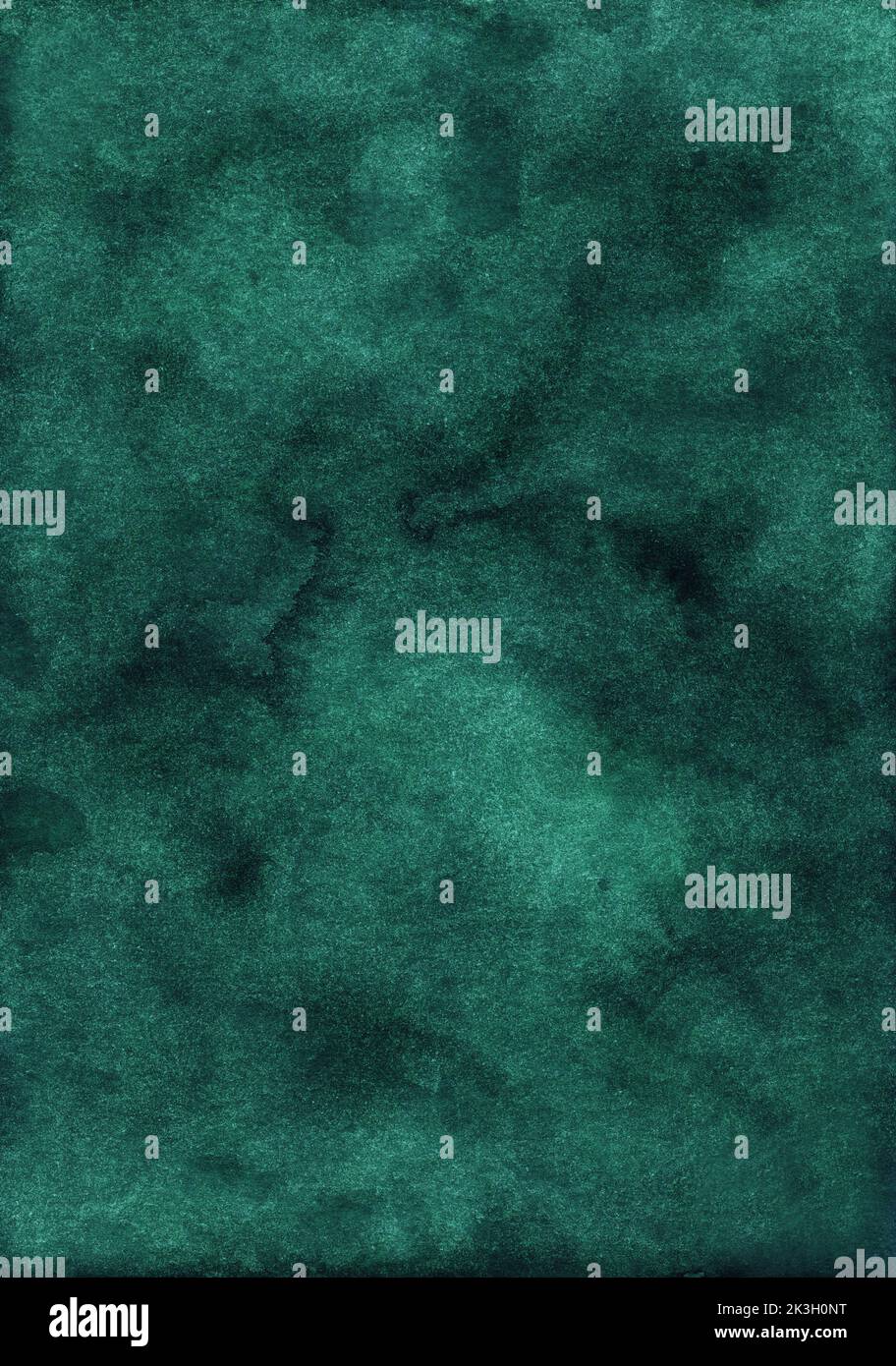 Watercolor deep emerald background texture. Aquarelle abstract dark sea ...