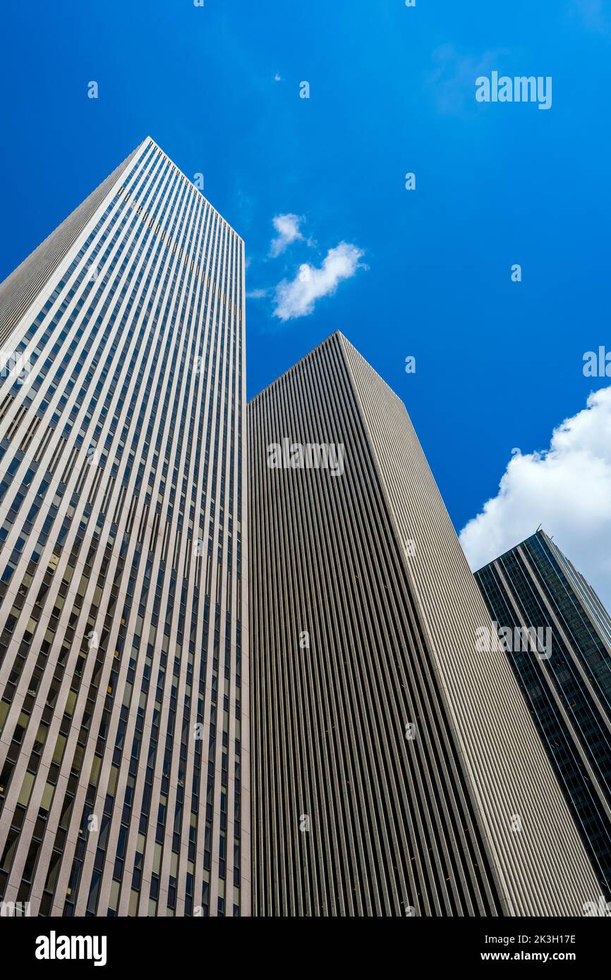 Skyscrapers along 6th Avenue (Avenue of the Americas), Manhattan, New York, USA Stock Photo