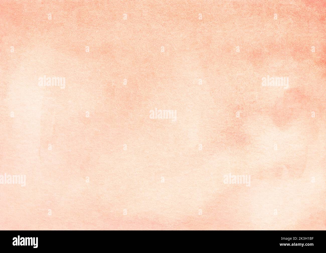 Watercolor light orange gradient background texture. Brush strokes on