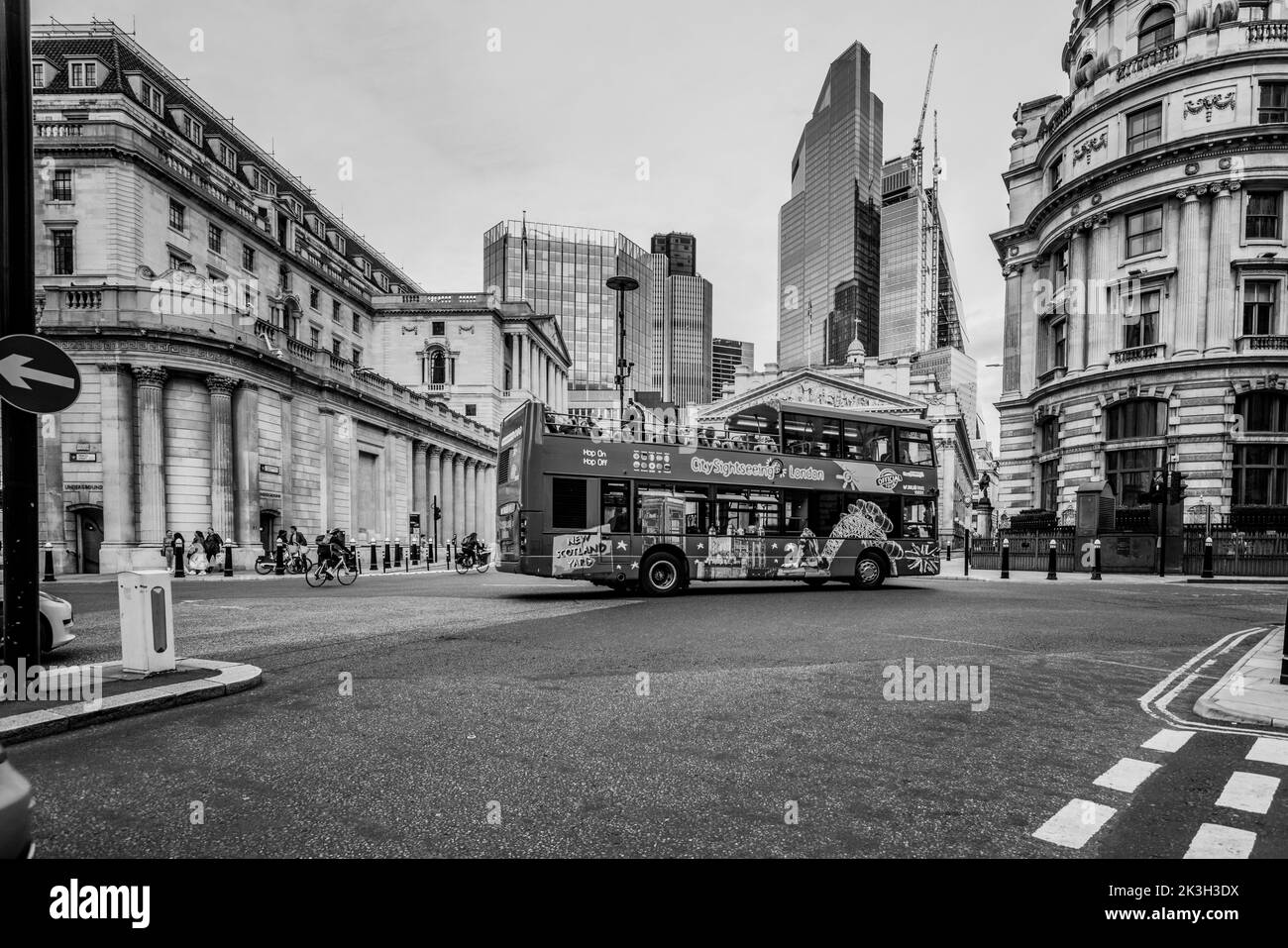 London Bank of England and Royal Exchange Stock Photo