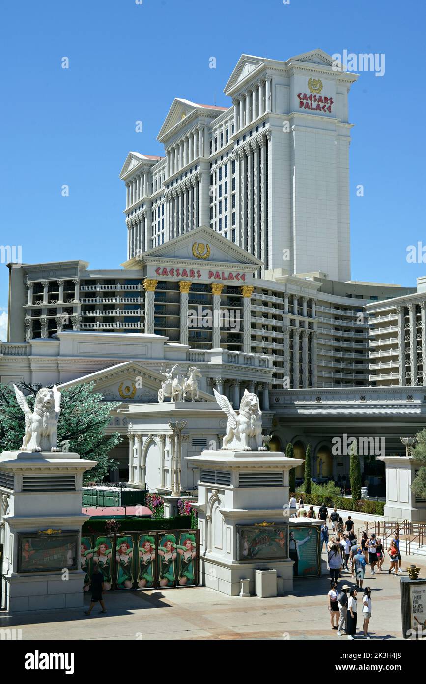 Caesars Palace Hotel located on the Las Vegas Strip,Nevada,USA Stock Photo