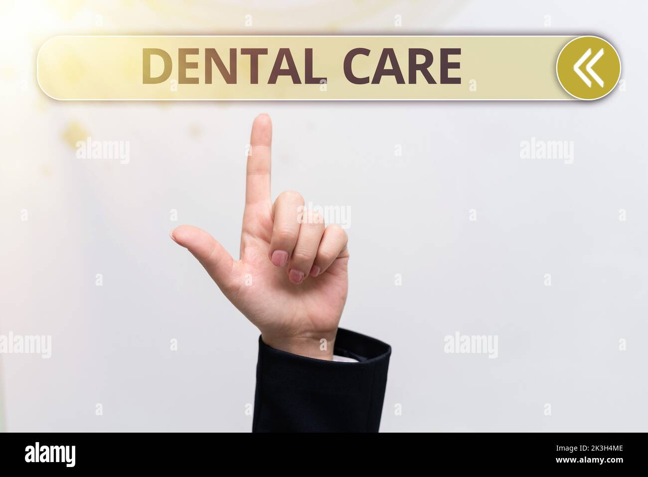 Hand writing sign Dental Care. Concept meaning maintenance of healthy ...