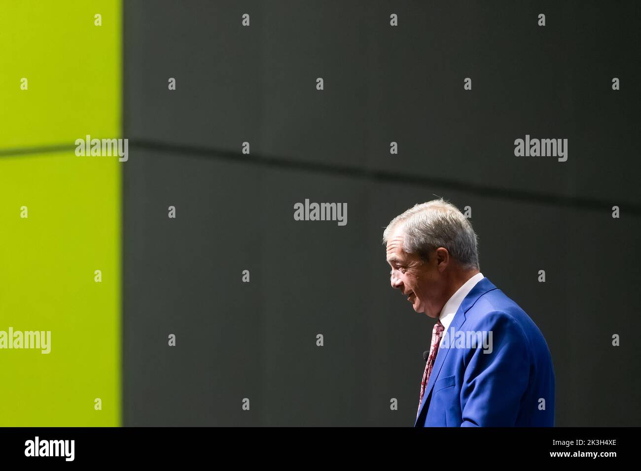 Melbourne, Australia, 26 September, 2022. Nigel Farage during An Evening With Nigel Farage at The Melbourne Convention and Exhibition Centre on September 26, 2022 in Melbourne, Australia. Credit: Dave Hewison/Speed Media/Alamy Live News Stock Photo